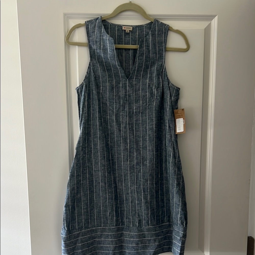 Daniel Cremieux Blue Sheath Mini Dress V-Neck Sleeveless